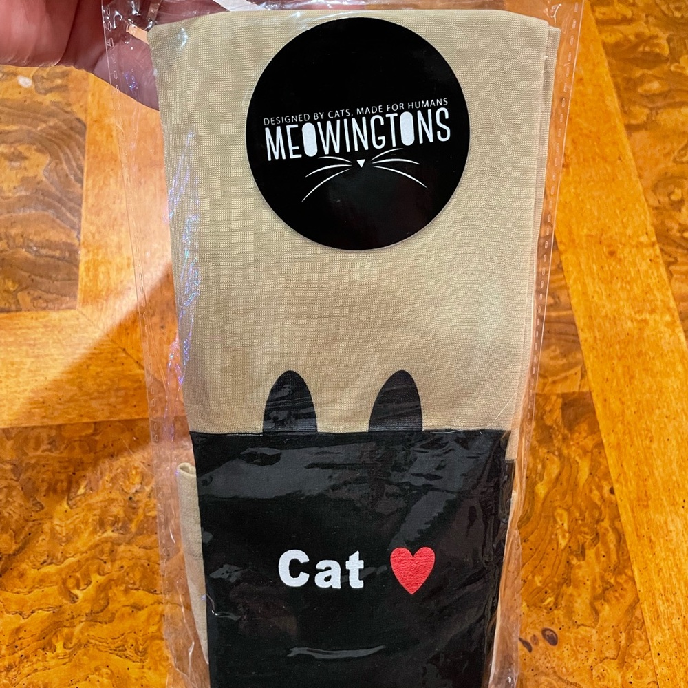 Meowington, cat print tights (OSFA)